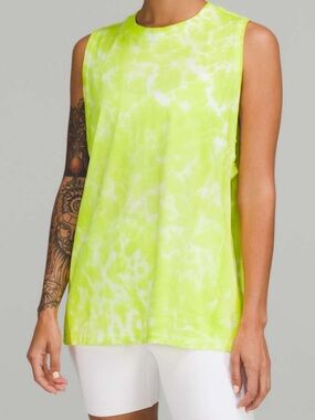 Lululemon All Yours Tank Top Marmoleado Tie Dye Highlight Yellow